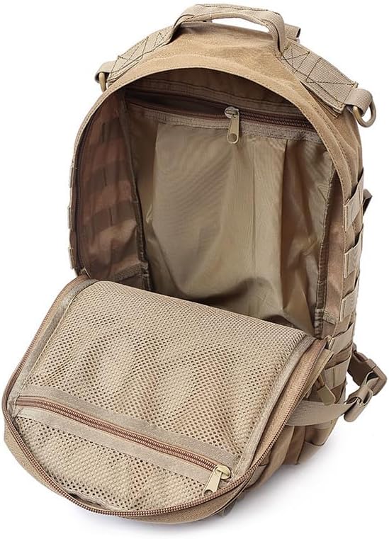 Outdoor Sports Pack Hiking Bag Tactical Rucksack Camo Knapsack Combat Tactical Molle Backpack - Black