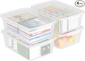 14 Quart Clear Plastic Storage Bin Plastic Latching Containers with Lids 4 Packs