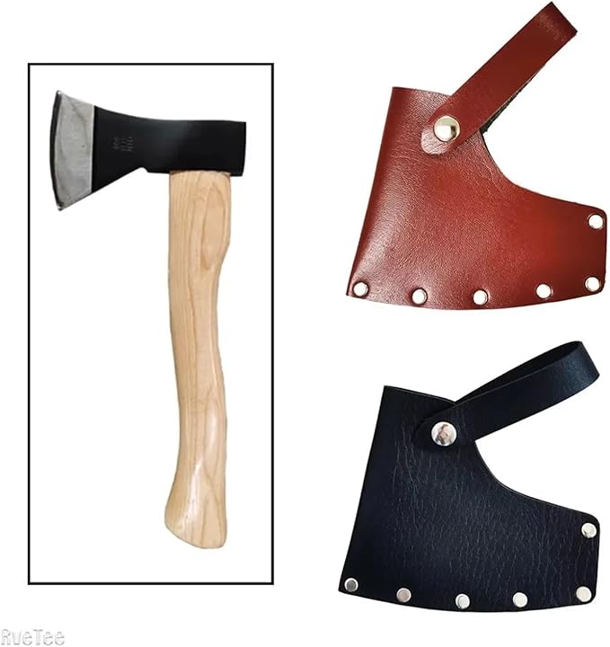 Hatchet Sheath Cover Sheath Leather Hatchet Protector Head Protect for A613 600g Axe Tool(Color02)