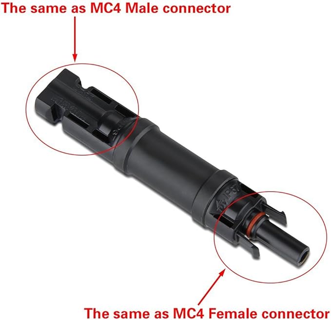 ACOPOWER 15A 4 Pair in-Line Diode Connector Solar Panel Cable Connectors