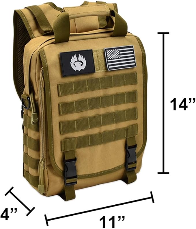 TORCH MOLLE Urban Commuter Backpack Laptop Bag Rucksack for Hiking Cycling Crossfit Light Rucking EDC Gear V2 (Desert)