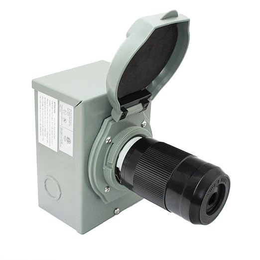 X-Haibei RV 50A 125V 250V Generator Connector NEMA SS2-50R Female Locking Power Cord Plug 12500 Watts