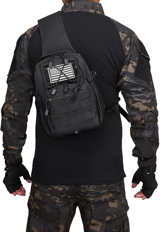 ATBP Small Tactical Holster Sling Backpack Accessories Shoulder Pouch Water Bottle &amp Radio Holder Crossbody Bag for Men