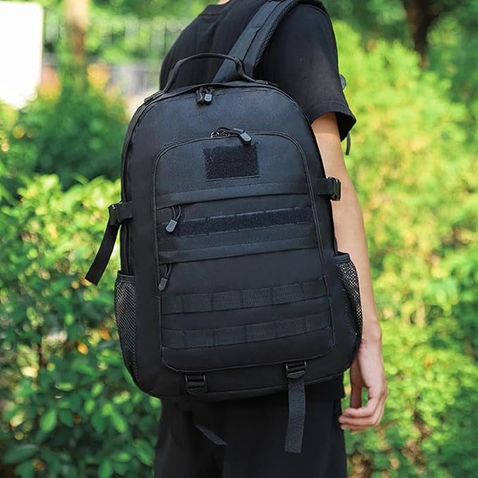 Tactical Backpack for Men Hiking Day Pack 3 Day Assault Pack Molle Military Rucksack Waterproof 35L EDC Bag (Black)