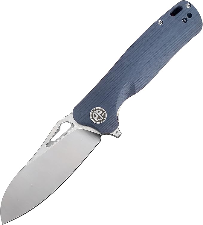 Petrified fish PF868 Bunta3.35 D2 Satin Blade146g G10 Handle Flipper Folding knife (Gray G10 Satin)