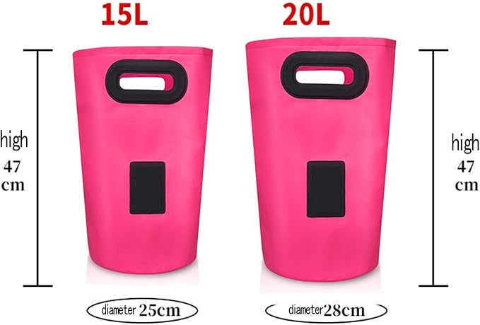Beach Bag Outdoor Portable Waterproof Bucket Used for Outdoor Cycling Camping Water Sports Storage Bag Outdoor Quick-Drying Bag (Color : Green Size : 2547cm) (Yellow 28 * 47cm)