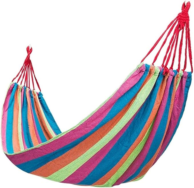 Portable Hammock Portable Hammocks Travel Single Hammock Swing Bed Canvas Camping Hammock for Outdoor Beach Garden Backyard for Backpacking Beach (Color : White Transparent Brown)