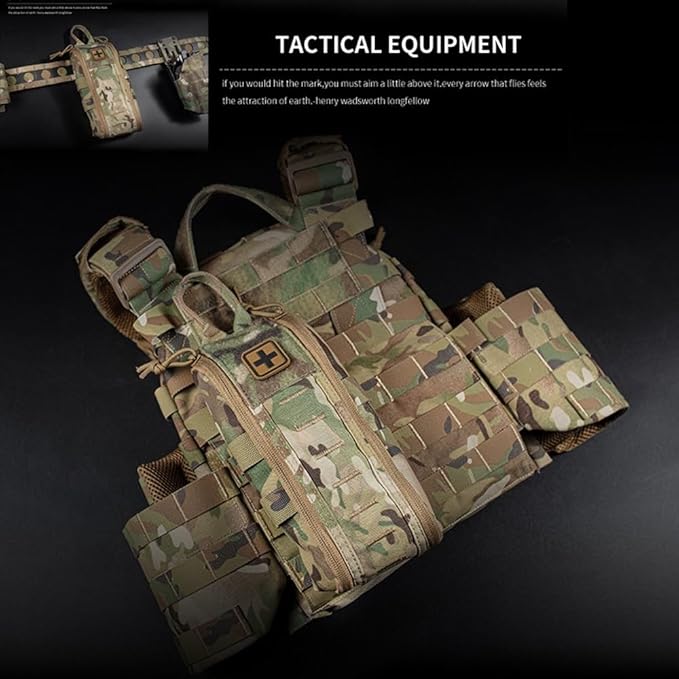 First Aid Kit MOLLE Waist Belt Bag Hunting Vest Outdoor Quick Response Tactical Medical Pouch