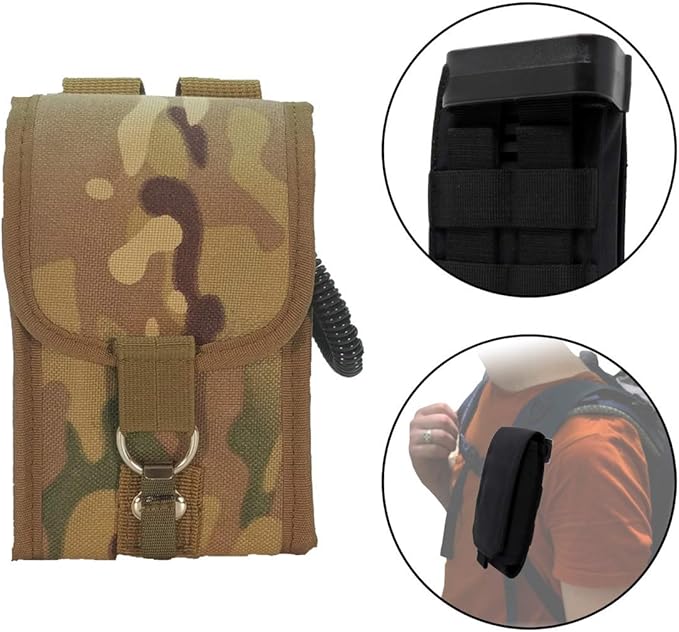 Rangefinder StrapPack Clip-On Pouch for Backpack Straps (Camo) - Attachment for Hunters by Clakit