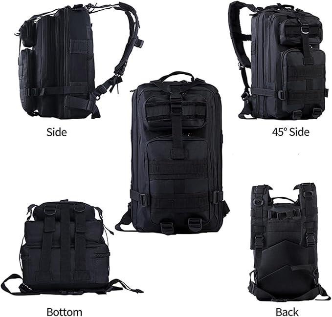 30L Waterproof Military Tactical Backpack Assault Bag Hiking Backpack MOLLE Outdoors Camping Trekking Rucksack - Camouflage