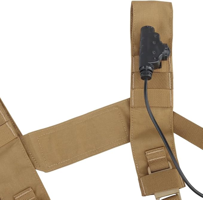 Tactical Pouches Chest Pack with Triple Magazine InsertMOLLE Chest Rig with Placard Hook Loop