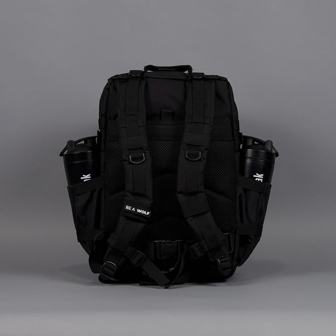 45L Meal Prep Management Backpack | With Built-In Cooler Easily Store and Carry Food Containers | Extra Large Military Rucksack for Gear Water Resistant Travel &amp Gym Bag (Alpha Black Meal Prep)