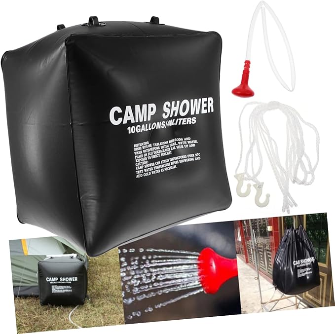 Solar Water Bag Portable Camping Shower Bag Mesh Rv Outdoor Shower Solar Heating for Anywhere