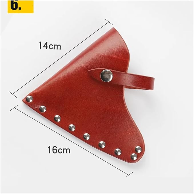 Hatchet Sheath Hunting Ax Cover Hatchet Blade Head Sheath Belt Holster PU Genuine Leather(COLOR6)