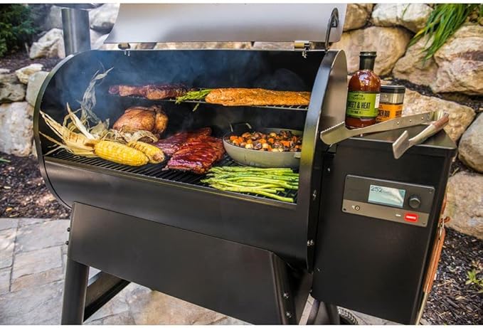Traeger Grills Pro 780 Wood Pellet Smoker Grill 6-in-1 BBQ Pellet Grill Combo WiFi and App-Connected Electric Smoker 780 Square Inches of Grilling Area Temperature Control Black Finish