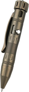 MecArmy TPX10 Mini Titanium Bolt Action Tactical Pen with Replaceable Refill Small EDC Tactical Pen with Stress-Relief Spinner Tail for Office Outdoor Lightweight for Daily Carry (Titanium Bronze)