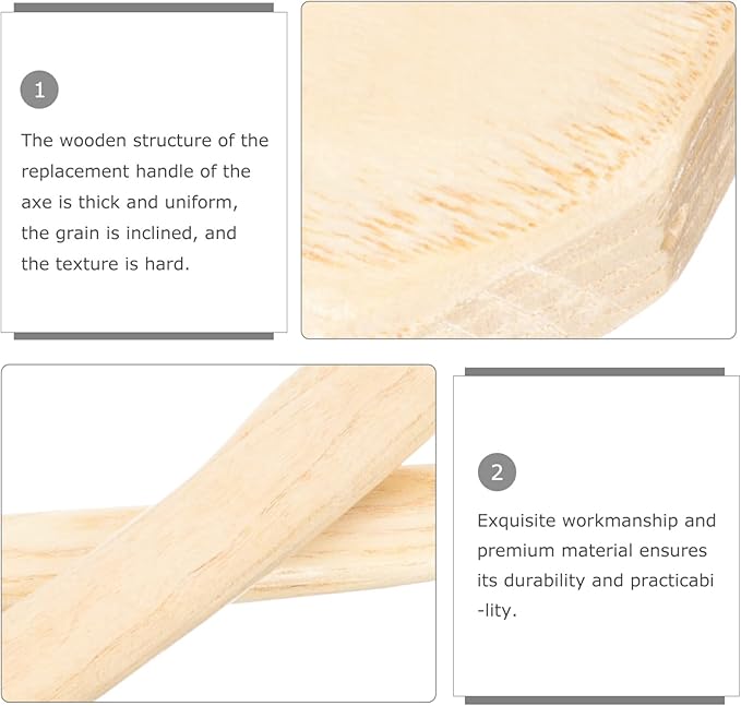 Wood Replacement Handle for Camp 8Pcs 14.9 Inch Hatchet Handle Replacement Hickory Hatchet Handle Replacement 38x4.4cm