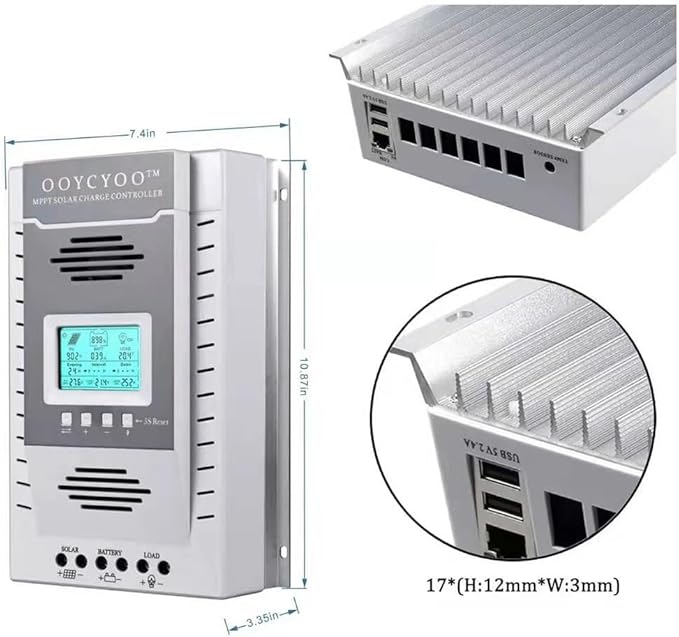 100amp MPPT Solar Controller 100V Input LiFePO4 (Lead Acid AGM) Lithium Battery Maximum Input Voltage 100V Power 1300W / 2600w (12V / 24V) Automatic Identification (k100a)