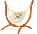 Premium Wooden Hammock Stand only (500 lbs/226kg) Sun Protection &amp Rain Resistant Heavy Duty Premium Solid Wood Hammock Chair for Indoor or Outdoor Use Safe &amp Stable (Hammock Not Included)
