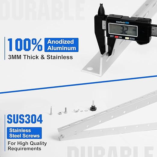 ECO-WORTHY 2 Sets 45inch Solar Panel Mount Brackets Adjustable Tilt Mount Brackets Suitable for 2-4pcs 100 200 300 400 Watt Solar Panel for Roof RV Boat and Off-Grid