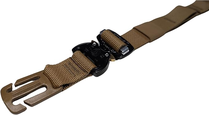 Made in USA Replacement Backpack MOLLE Sternum Chest Strap with Cobra Buckle (Coyote Brown 1 Webbing)