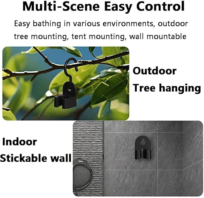 Portable Shower for Camping 6000/12000mAh Rechargeable Camping Shower with Intelligent Digital Display Camping Shower Pump with Power Display for Hiking Travel Car Pet Green6000mAh