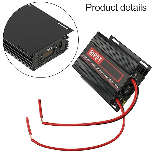 for MPPT Solar Boost Controller Charger 800W with LCD Display for 24V/36V/48V/60V/72V Batteries USB Output Aluminum Alloy Housing Over- Protection