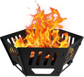24-inch Fire Pit Outdoor Portable Wood-Burning Fire Pit Log Stove Fireplace for Camping Backyard Garden Picnic Patio and Beach. Comes with A Carry Bag