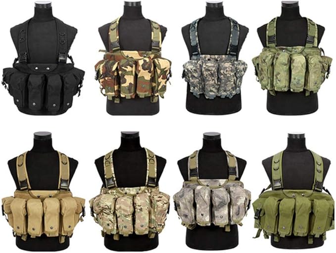 Outdoor Sports Airsoft Gear Combat Assault Molle Vest Accessory Pouch Bag Carrier Tactical Camouflage Chest Rig