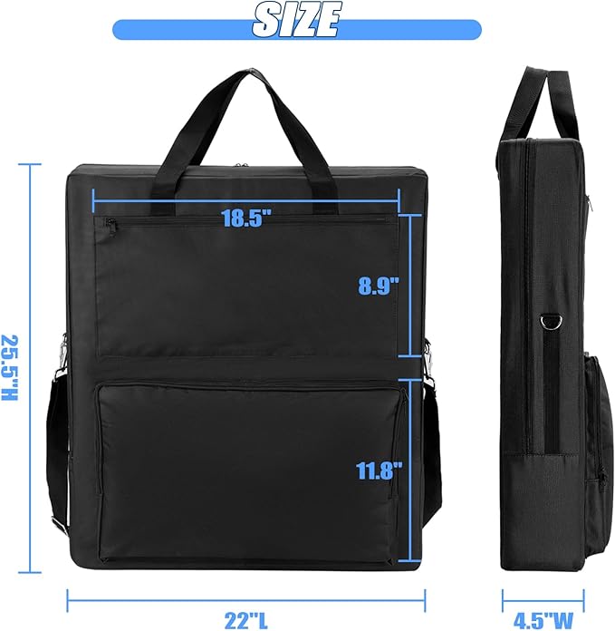 Solar Panel Storage Bag Compatible with Jackery Solar Panel 100 WattPadded Solar Panels BagSolar Panels Carrying Case with 2 Pockets (22 x 4.72 x 25.6inBlack)