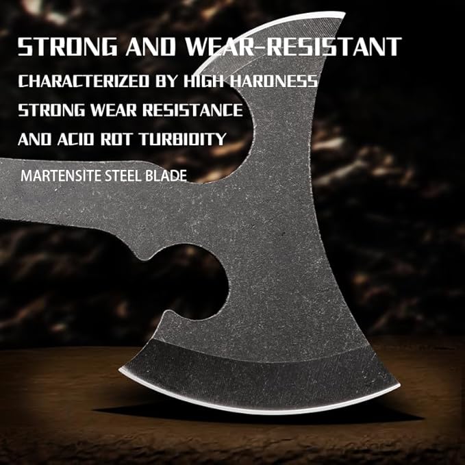 6PC Camping Axe Folding Survival Axe Outdoor Adventure Tactical Camping Axe (Black)