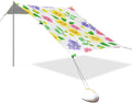 Beach Canopy with Windproof Ropes &amp Sandbags Beach Tent Sun Shade Sun Shelter for Camping Trips Fishing Backyard Fun or Picnics Flowers