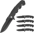 4-Pack Pocket Knife Set – Assisted Opening Liner Lock EDC Work Knife for Men Bulk Gift Box Ready Laser Engraving Camping &amp Utility (4 Knives)