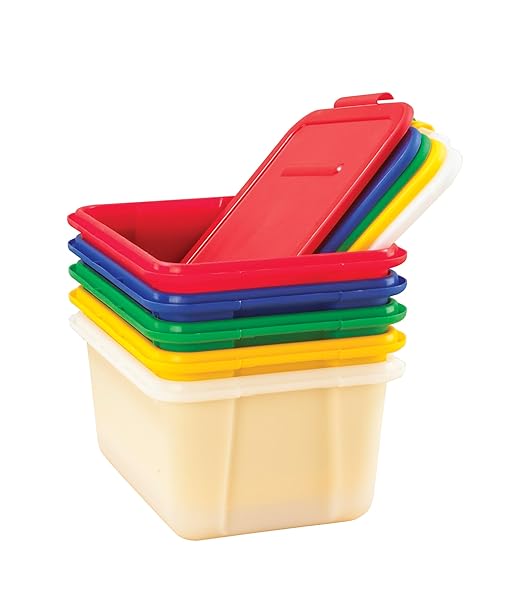 School Smart Storage Bin with Non-Snap Lid 15 Quart Red