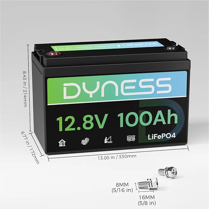 12V 100Ah LiFePO4 Lithium Battery BCI Group 31 with Low-Temp Protection A+ Grade Cell Built-in 100A BMS 12.8 Volt Lithium Battery Perfect for RV Solar System Off-Grid Home Energy Storage