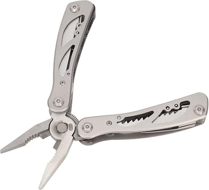 Professional 11 in 1 Multitool Pliers Stainless Steel Foldable Camping Tool with Storage Bag for Outdoor Adventures Survival Gear 6 Inch