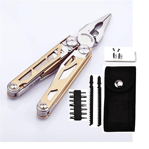 Multitool Set with Pliers Knife Scissors for DIY Repair Camping EDC Survival Gear(DL30-Grey)