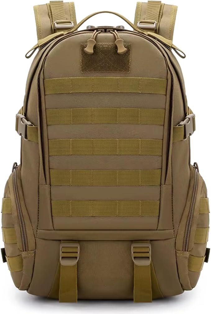 Large Capacity Climbing Backpack Camouflage Tactical Bag Outdoor Sport Hiking Travel Camping Bag Trip Camping Backpack(Brown)