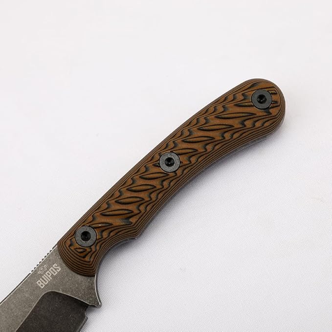 3.3 Inch DC53 Fixed Blade Outdoor Camping Straight Knife with Kydex Sheath Gift for Men (Yellow handle black blade)