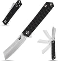 Eafengrow EF97 Pocket Knife Folding Knives D2 Steel Blade Titanium Handle Camping Outdoor Tools Knife EDC Hand Tool (black)