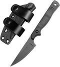 HUAAO EDC Fixed Blade Knife 8Cr13Mov Steel Blade G10 Handle Full Tang Tool Knife for Outdoor Working Camping Hiking