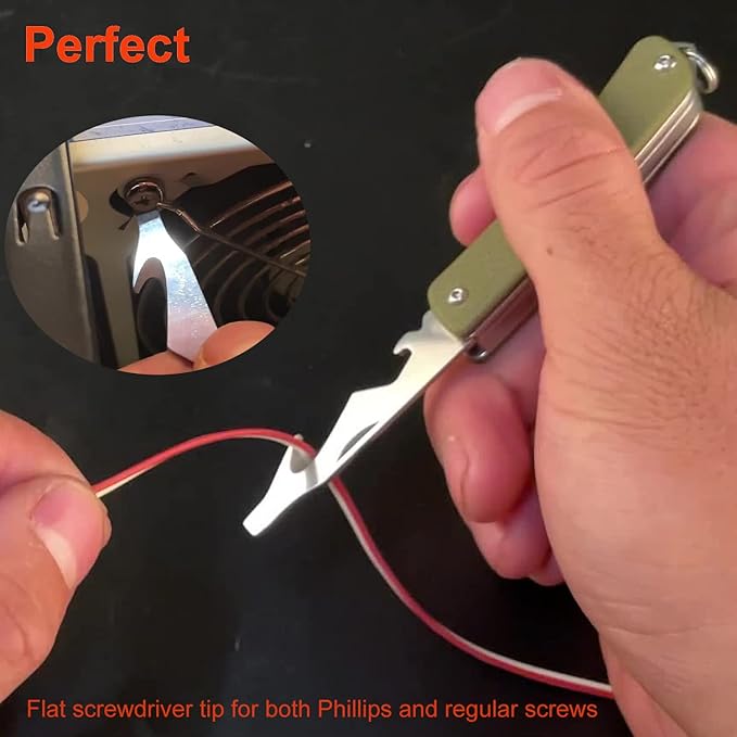Ruike Keychain Small Pocket KnifeFolding 6 in 1 Multitool12C27 Steel StainlessG10 HandleMini EDC Tactical Camping Army Tac Survival Hunting GearKey Compact ScissorsScrewdriverBottle Opener Tool