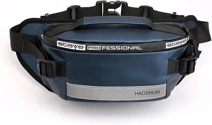 2025 Large Capacity Anti-theft Male Belt Close-Fitting Waist Bags Multi-Functional Shoulder Bag Men Nylon Chest Pack(Blue)