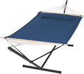 SUNCREAT Extra Large Hammocks for Outside Heavy Duty Hammocks with Stands Included Navy