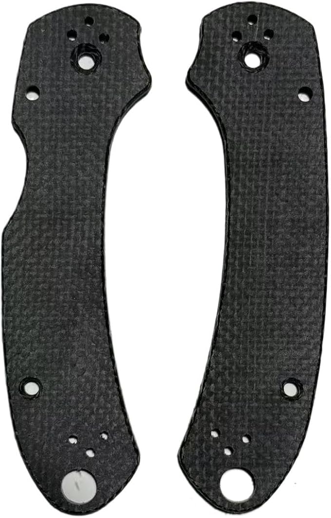 1 Pair Custom Micarta Linen Scales Handle Replacement Fits for C223 Para3(Black)