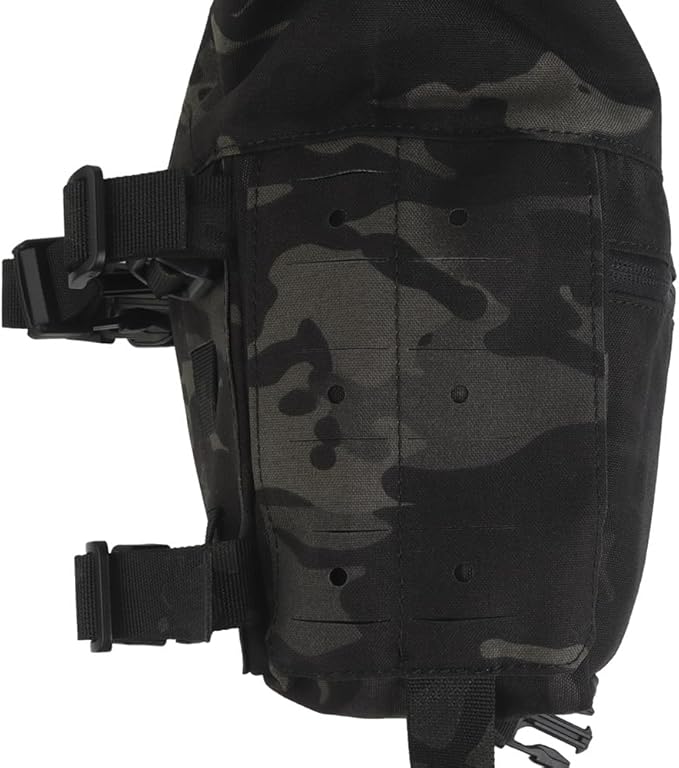 Tactical Chest Rig Expansion PackLarge Capacity MOLLE Admin Open Top PouchWaist Bag Expansion Pack for Split Chest Pack
