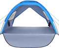 BESTonZON Foldable Beach Tent – Instant Pop-Up Sun Shelter with UPF 50+ UV Protection Lightweight Portable for Beach Camping Backyard Includes Carry Bag Stakes Windproof Anchors