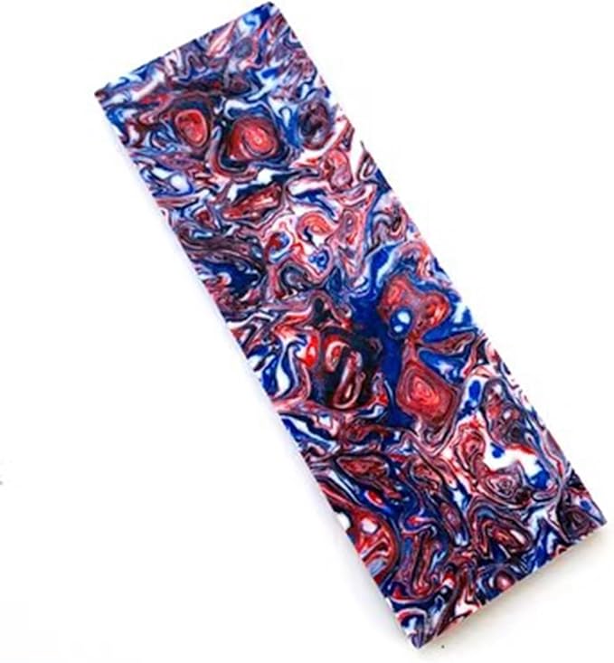 2pcs Colored Resin Knife Handle Flake Blank Material Used For Carving Decorating Folding Knives Slingshot Crafts(Red120x40x8mm)