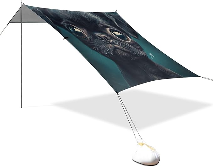 ALAZA Puppy Dog Arland Green Beach Tent Sun Shelter Portable Canopy Sunshade for Outdoor Camping Picnics Backyard Fun 10x9 ft
