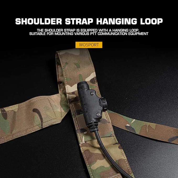 Tactical Pouches Chest Pack with Triple Magazine InsertMOLLE Chest Rig with Placard Hook Loop